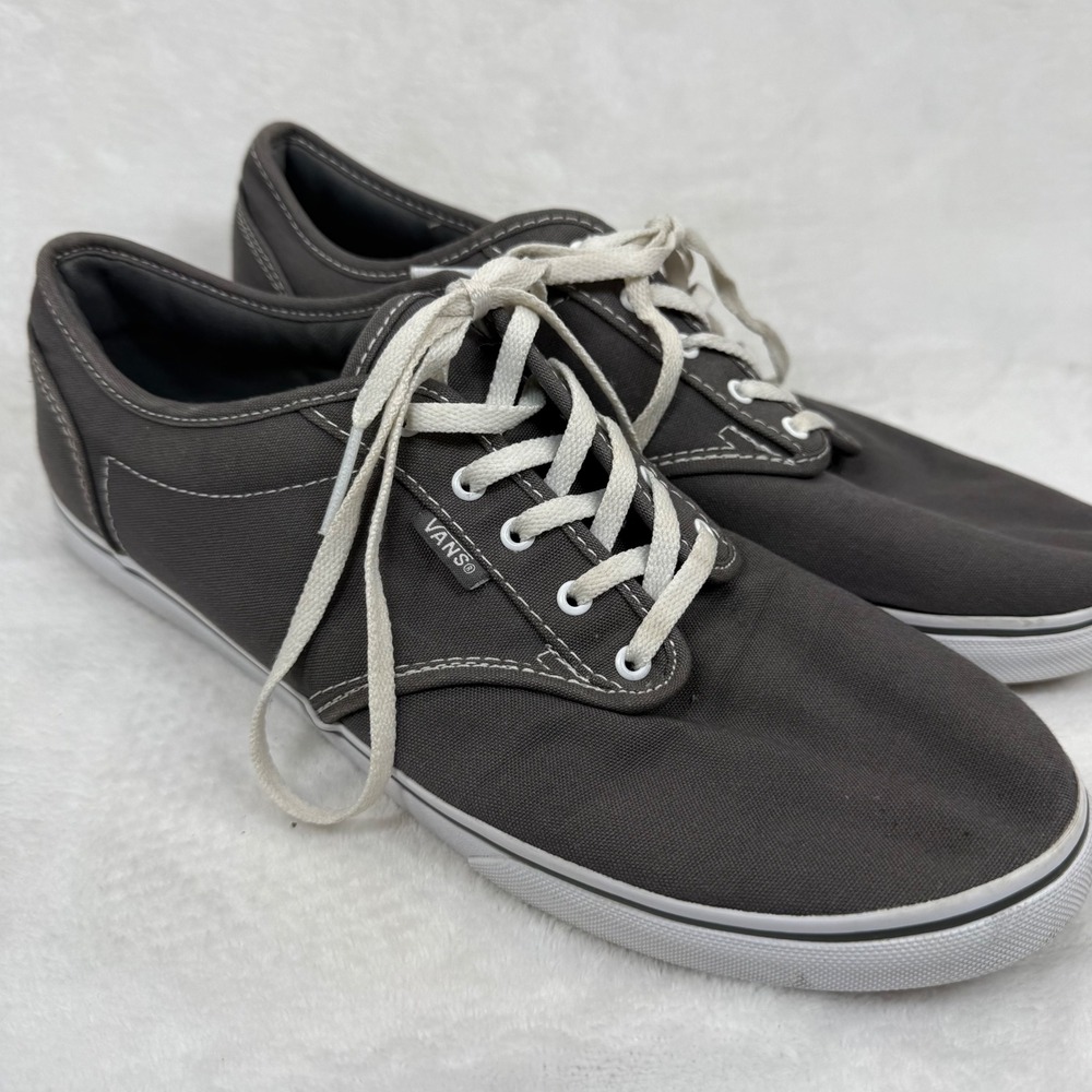Vans Authentic Lo Pro Dark Grey Pewter Canvas Low Top Sneakers Womens 11 TB4R